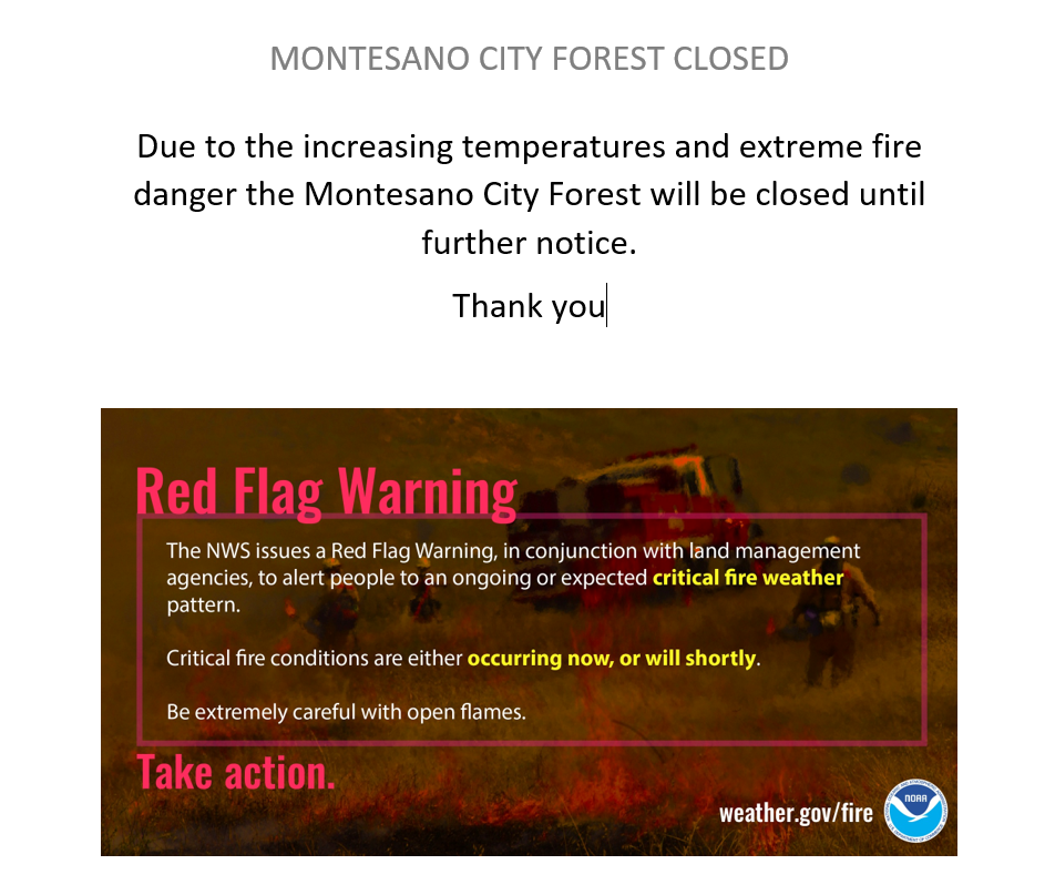 Forest closure 2023 fire danger